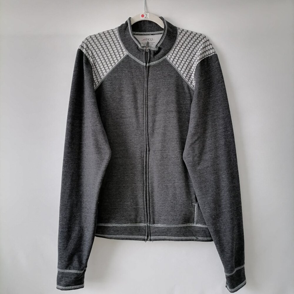 BCG Mens Charcoal Gray Long Sleeve Zip Up Moisture Wicking Basic Jacket Size XL